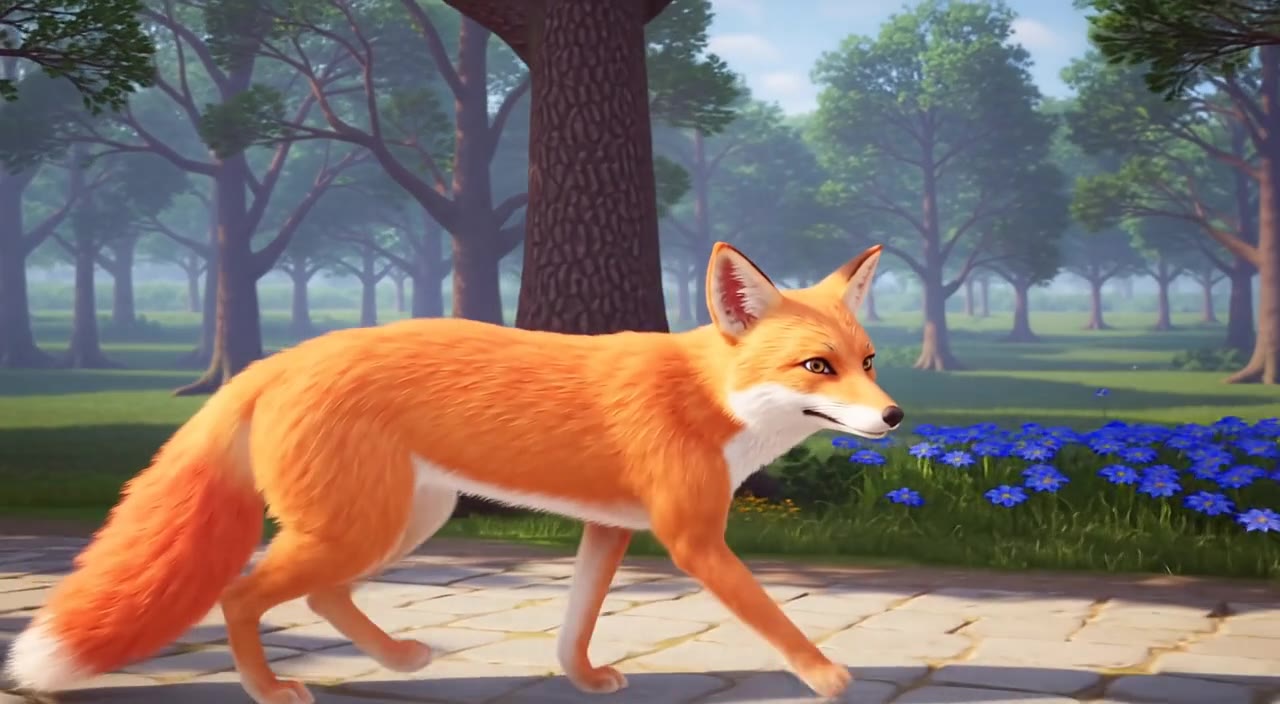 Hy-Nomas-Fuchswelt, drei Turns zu 15 Sekunden zusammengefügt, auf einer RTX 4090. Klicken, um das Video abzuspielen