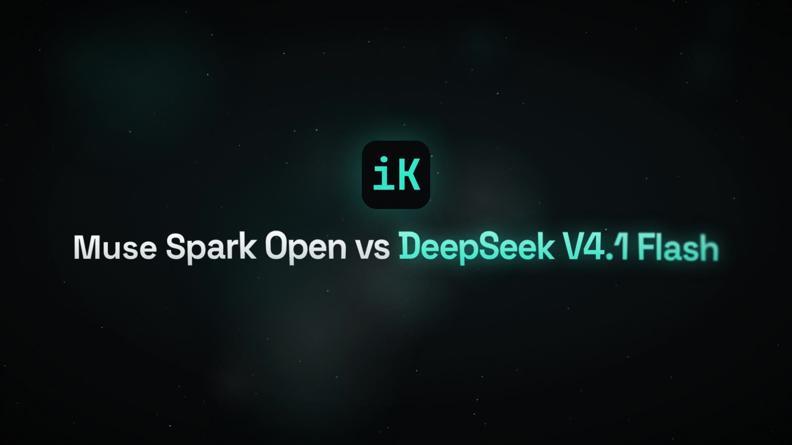 Title card of the video, "Muse Spark Open vs DeepSeek V4.1 Flash". Click to play the video